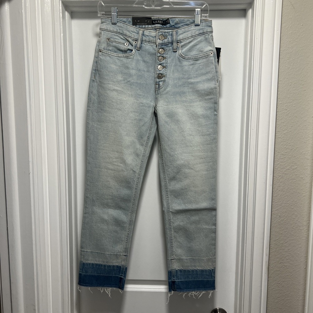 Lauren Ralph Lauren Denim Jeans Women's Sz 2/26x26 Blue High Rise Straight Ankle